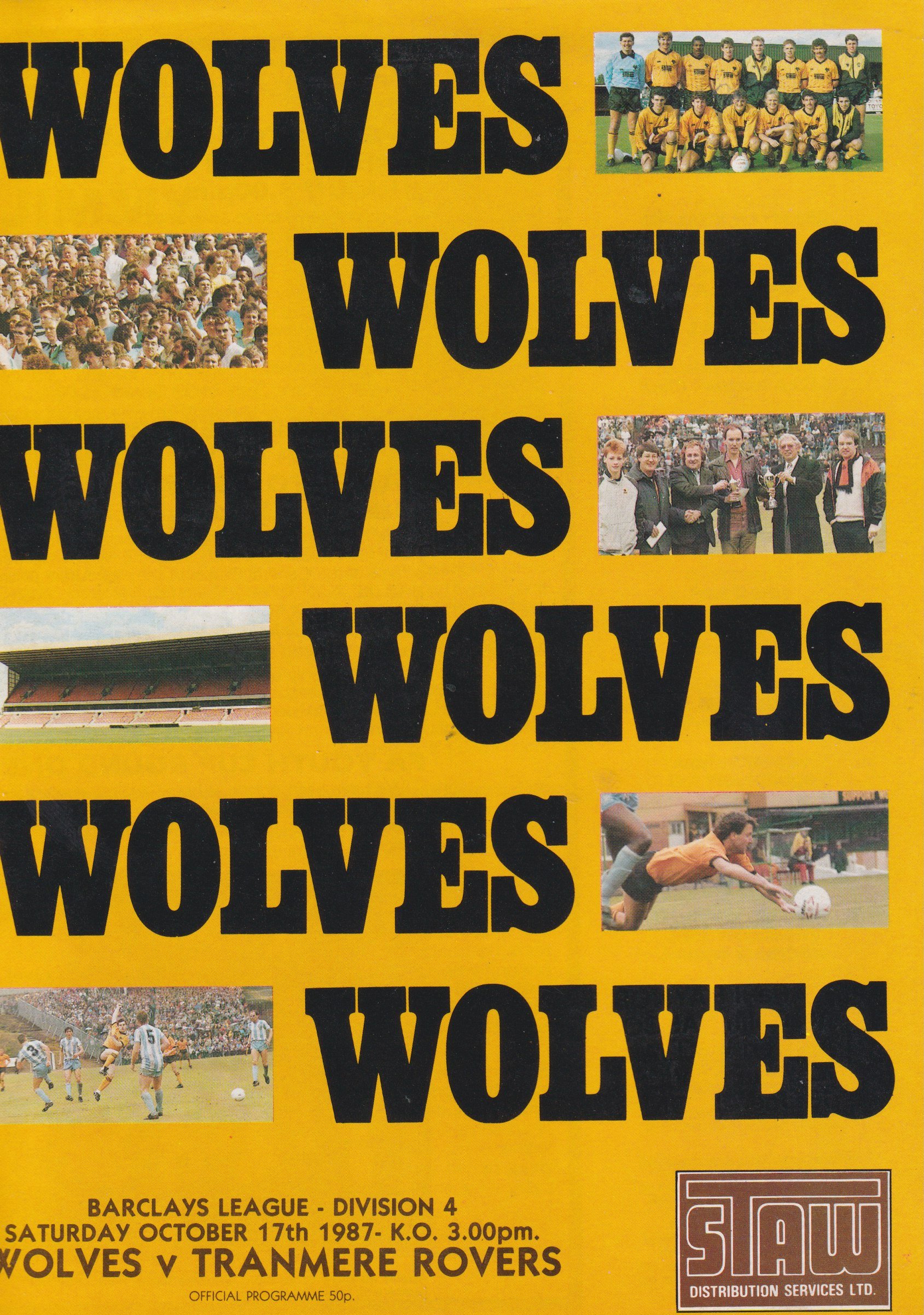 Wolverhampton Wanderers v Tranmere Rovers match programme